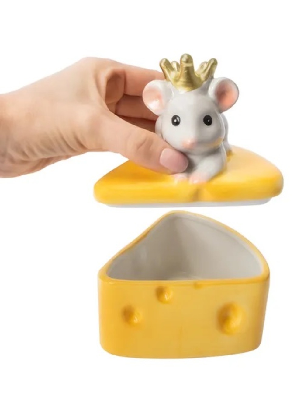 Ceramic Mouse on Cheese Trinket Box - brand new - Picture 5 of 12